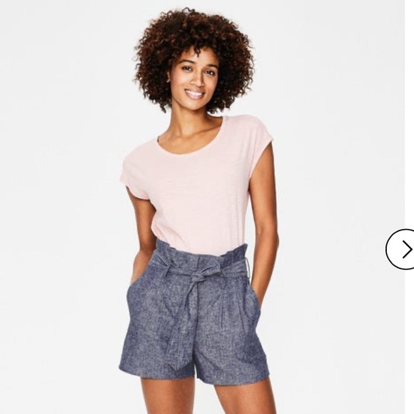 paper bag chambray shorts